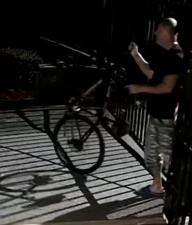 Suspect with bike